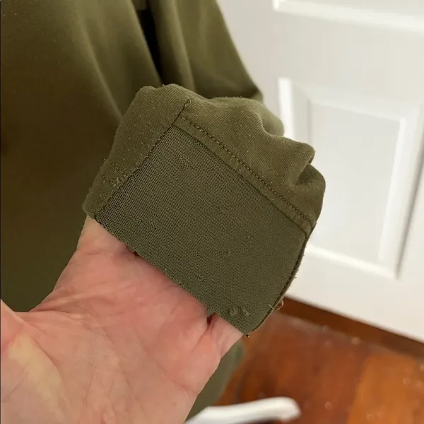 Gymshark Olive Green Hoodie Long Length‎ Stretch Size Small - Image 3