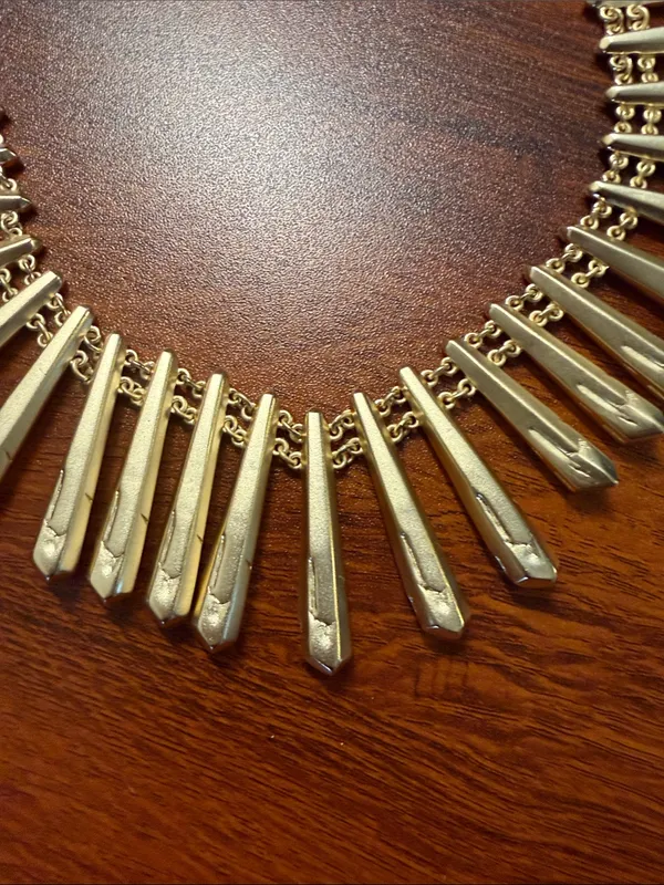 NWT Kendra Scott Jill Gold Spike Fringe Statement Collar Necklace - Image 3