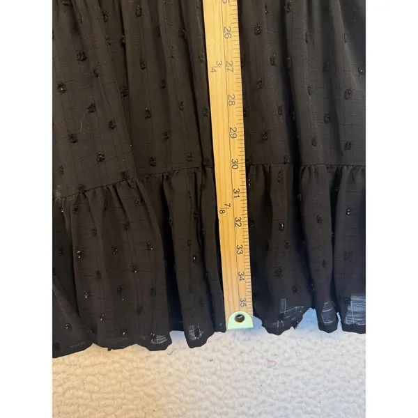 NWT Arula Dress Womens Size XXL Black Dot Smocked Puff Sleeve‎ Tiered Whimsygoth - Image 7