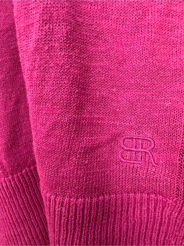 NWT Banana Republic Women's Size S Short Sleeve Pink Sweater Top Linen & Rayon - Image 6