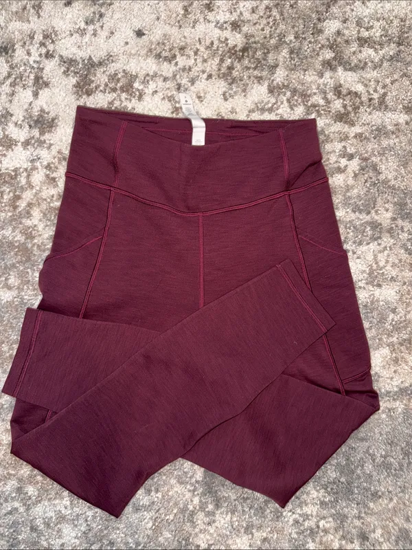 lululemon athletica women’s and Deep Burgundy Leggings - Image 8