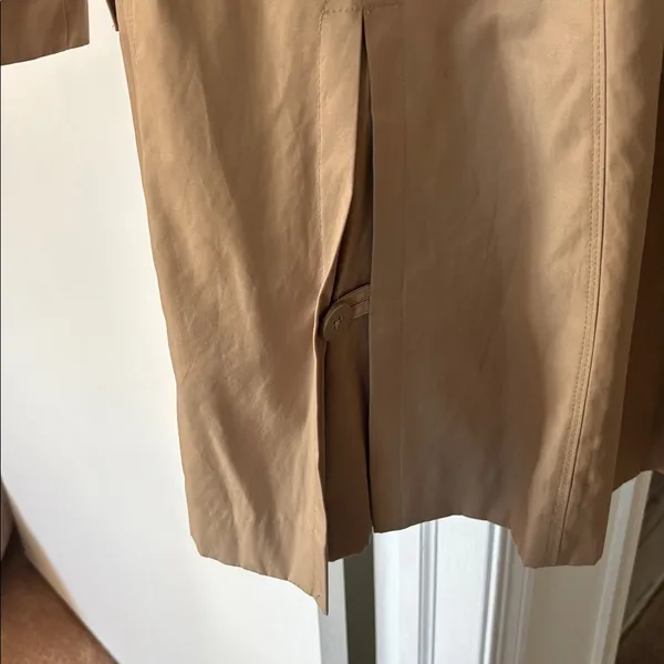 London Fog Heritage Belted Hooded Trench Coat Tan XS - Image 9