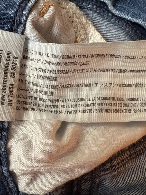 Abercrombie & Fitch Light Blue High Rise Short Size W 27 - Image 3