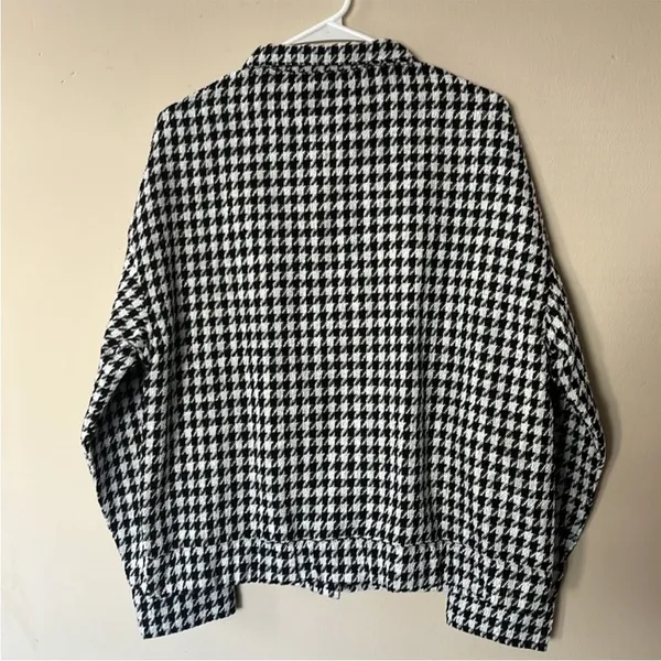 NWOT Sanctuary Ashley Jacket / Top Bouclé Houndstooth Size L - Image 4