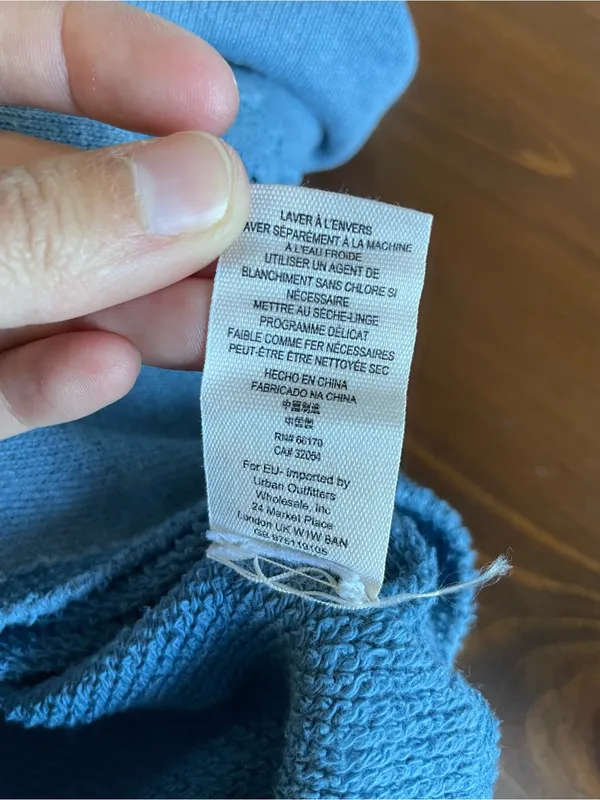 Free People Sky Blue Lace-Trim Quarter Zip Top Size S - Image 4