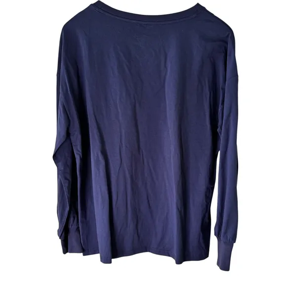ANRABESS Women's Long Sleeve Pocket‎ Top, Relaxed Fit, Navy Blue, Size L - Image 9