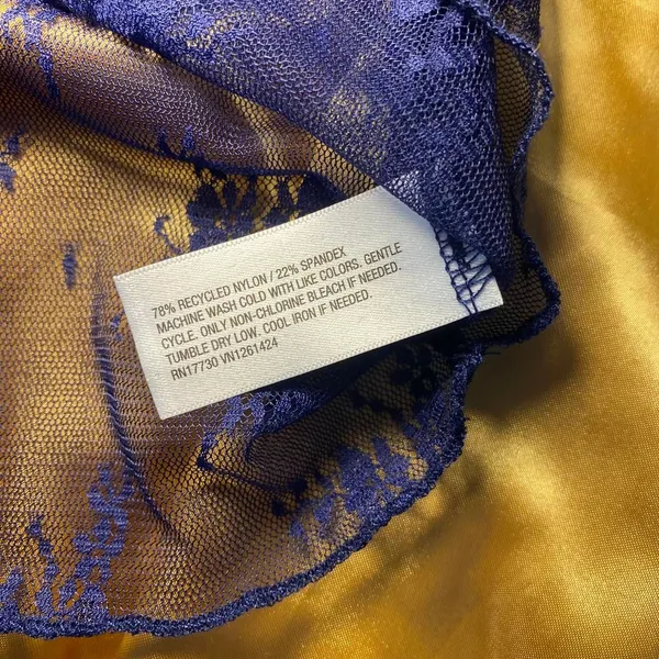 Wild Fable Cobalt Blue Sheer Mock Neck Top - Image 4