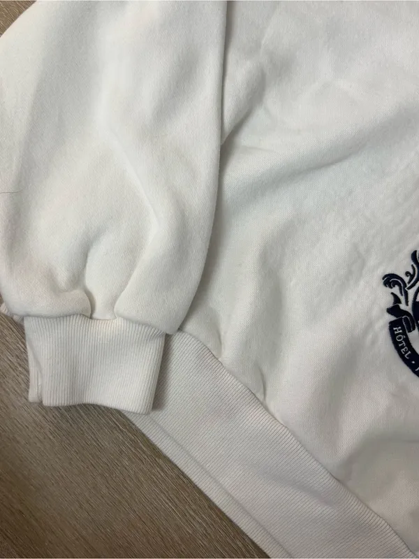 Abercrombie Marseille France Crest White Crewneck Sweatshirt - Image 3