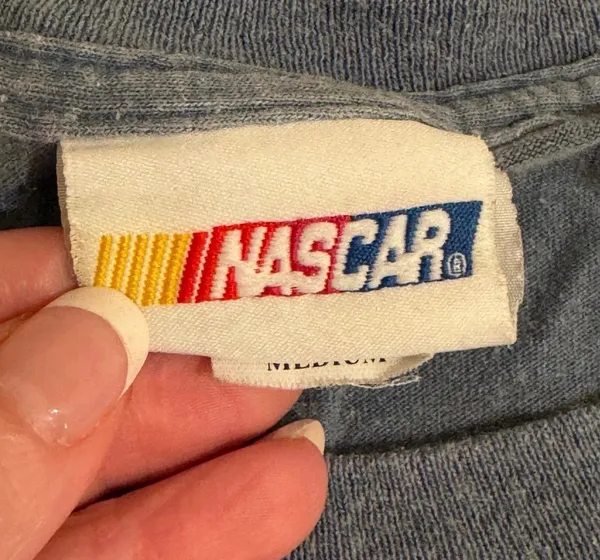 NASCAR Heathered Blue Graphic Tee Tshirt M Racing Cars Retro - Image 3