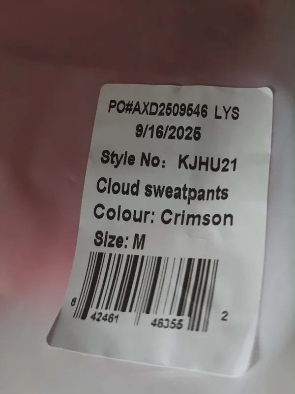 NWT Comfort Cloud Crimson Sweatpants Medium Red - Image 5