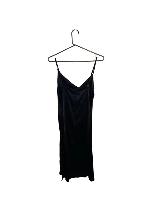 Chic Black Cat Halloween Costume Set Satin Slip Dress & Rhinestone Ears - Image 5