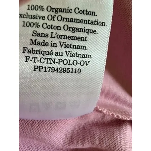 Everlane Organic Cotton Retro Polo Shirt Pink White Small Preppy Summer Fun - Image 11
