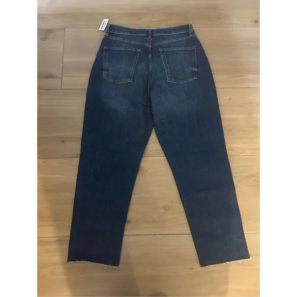 NEW Old Navy Sky Hi Straight Striped Extra High Waist Secret Smooth Jeans 14 - Image 3