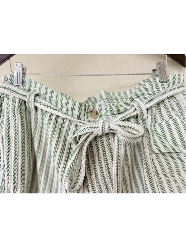 Free People Fp One Harriet Striped Shorts Mint Chip Combo Pocket M Coastal Beach - Image 3