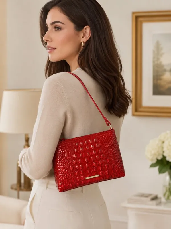 Brahmin Lorelei Shoulder Bag Red Dragon Melbourne Leather NWT - Image 2