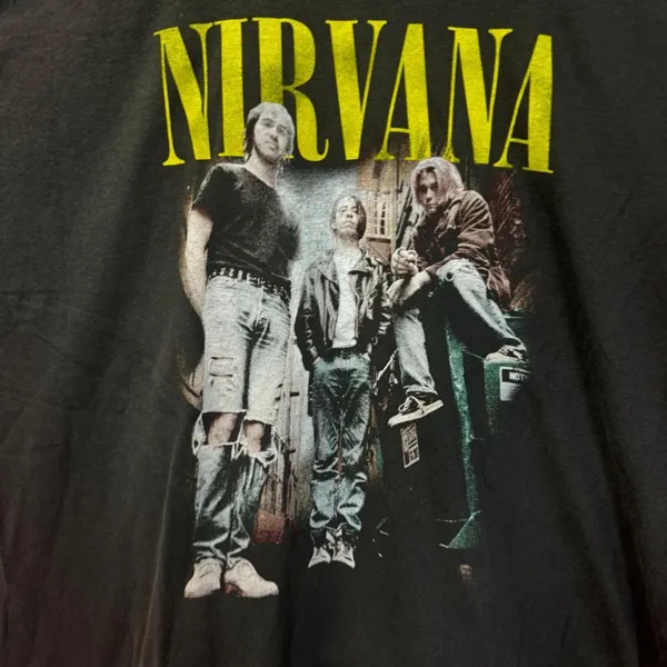 Nirvana Smells Like Teen Spirit Oversized Grunge Band Tee XL - Image 2