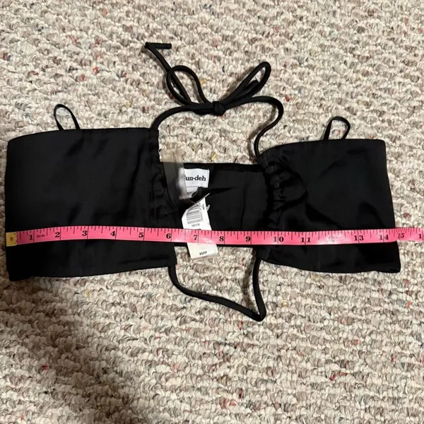 NWT Aritzia Sunday Best Cora Multi twist bandeau top in Black- Size XS - Image 7