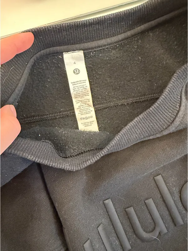 Lululemon Black Logo Crewneck Sweatshirt - Image 4