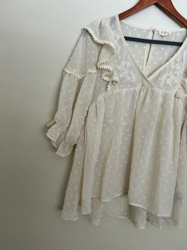 Pol bohemian indie cottage core top (m)  - Image 3