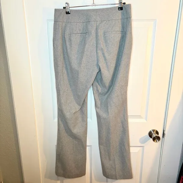 Ann Taylor Factory Lined Wool Blend Gray Trousers Full Length 4 Curvy - Image 10