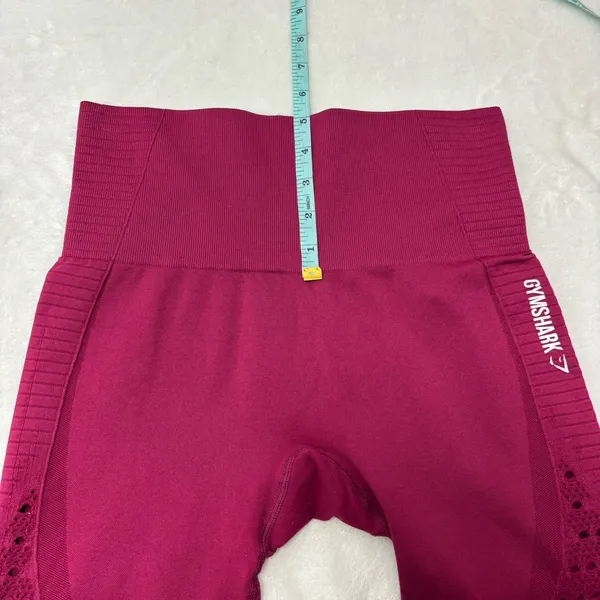 Gymshark Burgundy Performance‎ Leggings Size M - Image 6