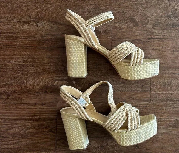 Marc Fisher Platform Woven Heels - Image 4