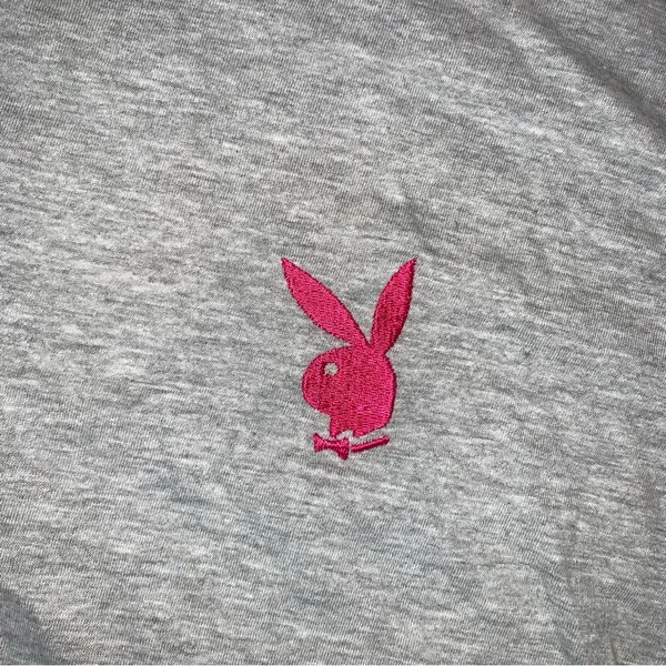 Playboy x Misguided Mission Statement T- Shirt Dress Grey/ Pink New with Tags - Image 12