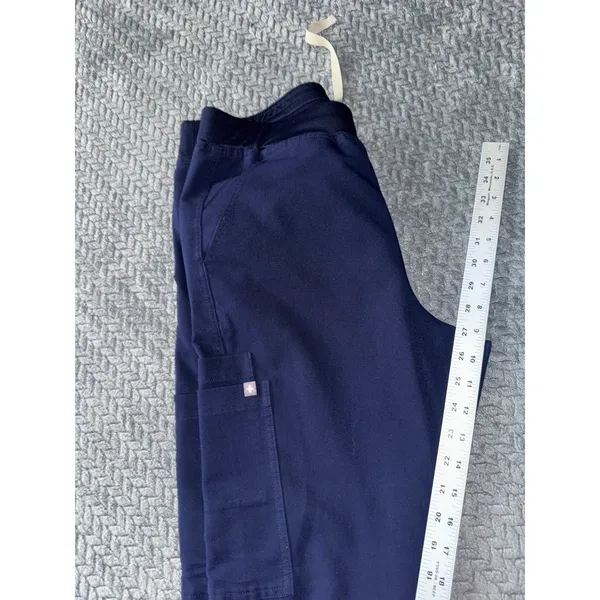 Figs Jogger Women Zamora Navy Blue‎ Taper Technical Scrub Size Medium Short - Image 10