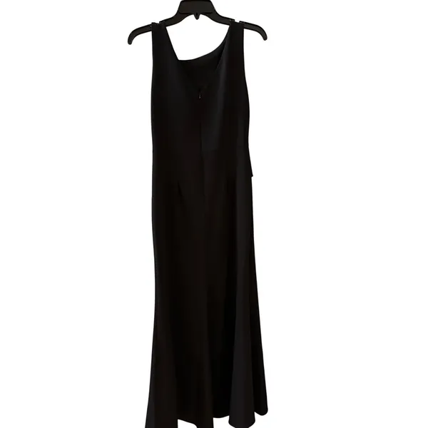 Betsy & Adam Christine Scuba Crepe Ruffled Bow Gown 10 petite - Image 5