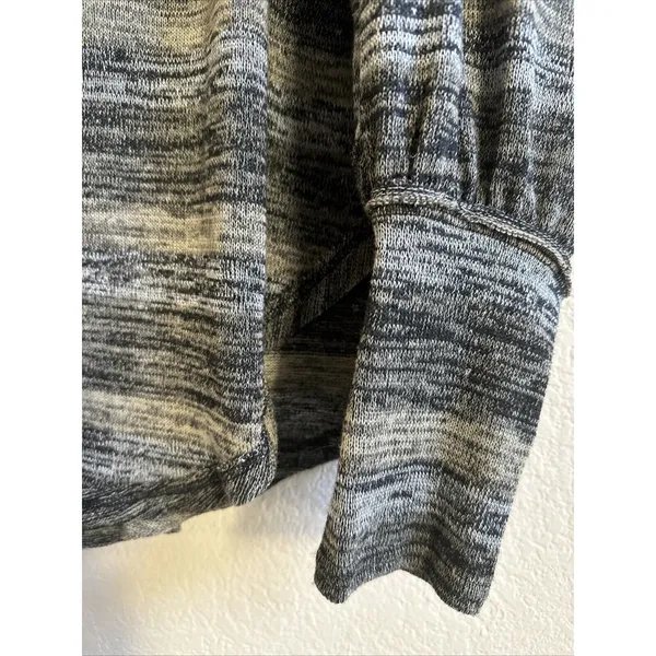 Free People Green Striped Boxy Scoop Neck Lightweight Slouchy Sweater Knit Top L - Image 5