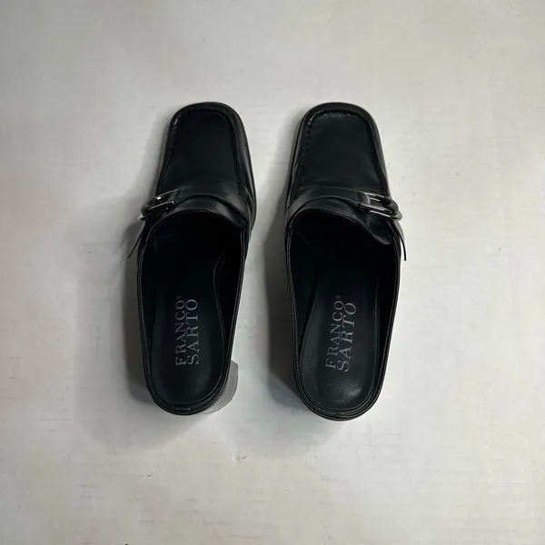 Franco Sarto Women Black Open Back‎ Shoes Size 8W - Image 4