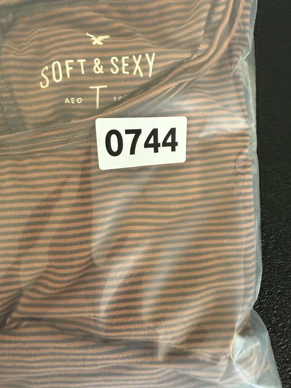 American Eagle Soft & Sexy Striped Tunic Size M Brown - Image 6