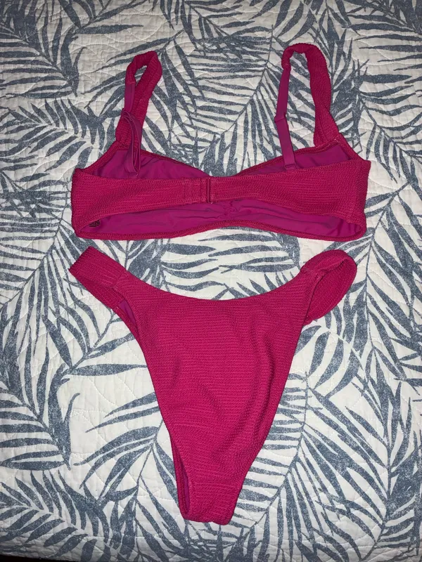 PacSun Swim Scrunch Bikini Set Pink - Image 2