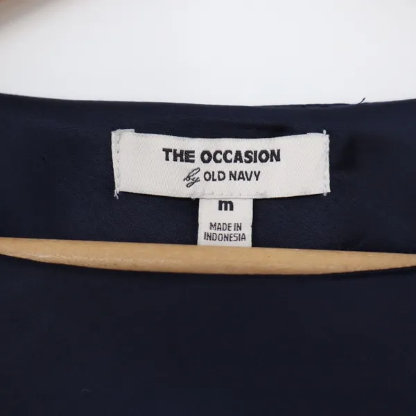 Old Navy Dress Womens M The Occasion Shift Navy Blue Bell Sleeve Excellent - Image 2