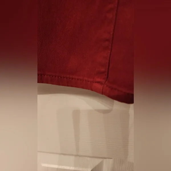 Free People We The Free In My Feelings Red Wine Cropped Slim Flare Jeans Small - Image 12