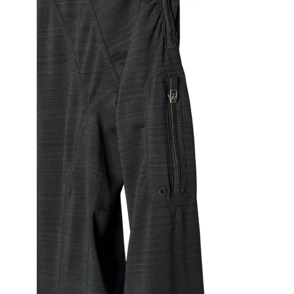 Athleta‎ Pacifica 1/4 Zip Long Sleeve Top Womens Medium Black Activewear Ruched - Image 3