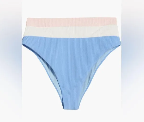 Beach Riot Heidi Colorblock High Waist Bikini Bottom, Size Medium, $98 - Image 7