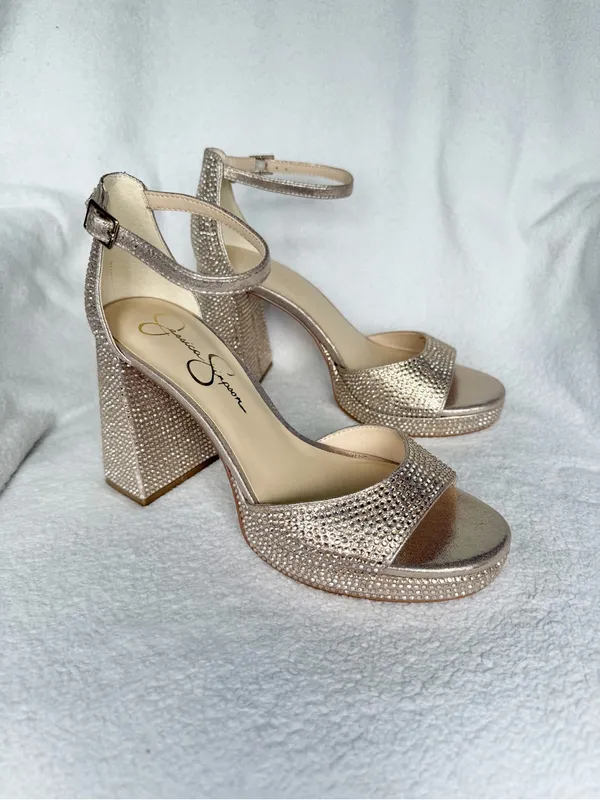 Jessica Simpson Women’s Gold Platform Ankle-Strap Sandal - new no tags Size 9 - Image 9