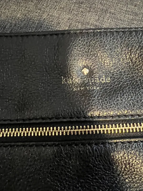 kate spade Black Pebbled Leather Crossbody with Gold Chain Trim - Image 2