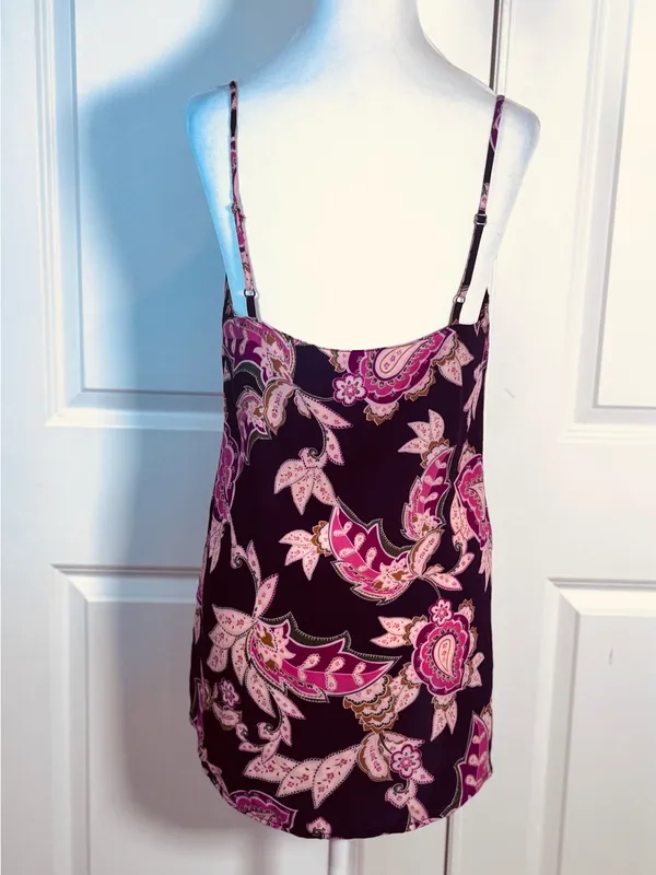 Show Me Your Mumu Estella Topslip S Burgundy Paisley Boho Y2K Cami Tank Resort - Image 4