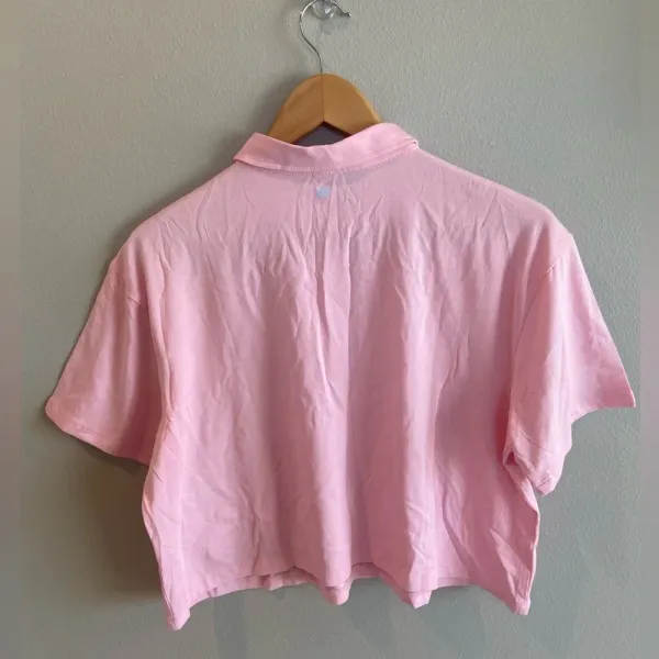 FABLETICS Boxy Short-Sleeve Polo Orchid‎ Pink Large NWOT - Image 2