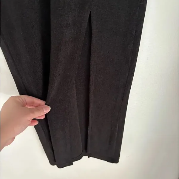 Princess Polly Long Skirt Front Slit Size US 4 Black - Image 6