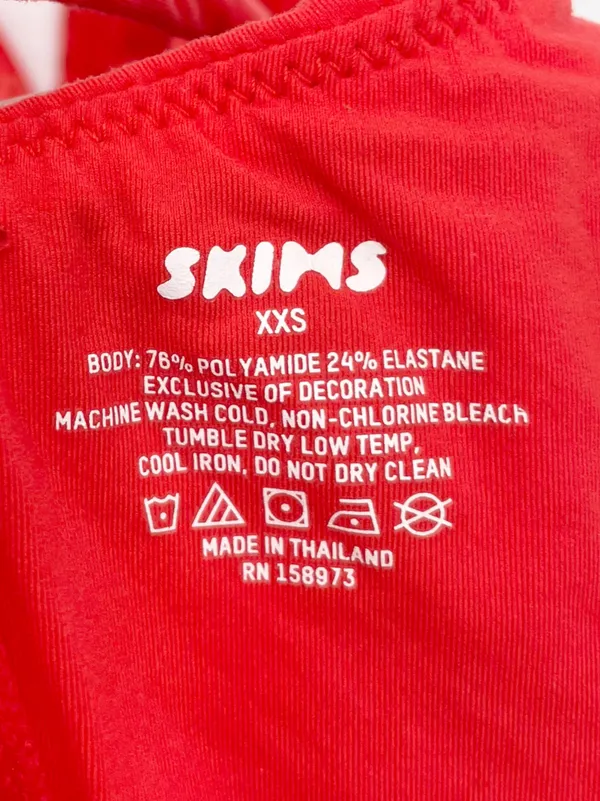 SKIMS Fits Everybody Strappy Back Cami Tank Size XXS Neon Coral Fitted Comfy - Image 5