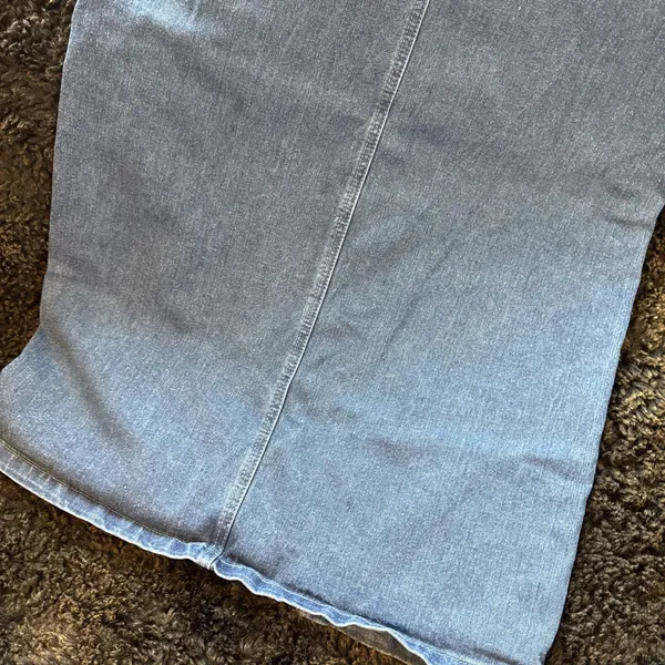 Rachel Zoe Blue Denim Maxi Skirt Front Slit Womens Size 10 - Image 9