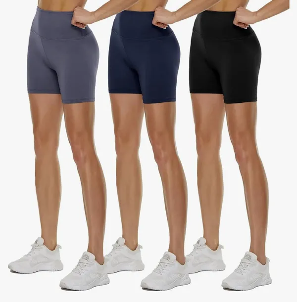 High Rise Black Bike Shorts Multiple Size L - Image 6