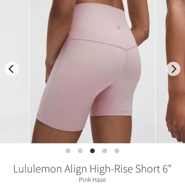 Lululemon Align High Rise Shorts 6" Pink Haze Size 4 - Image 9