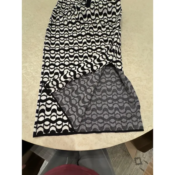 House of Harlow 1960 Size Medium Knit Polo Midi Dress Abstract - Image 4