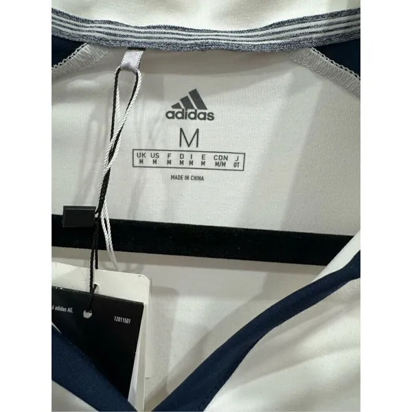 Adidas women's white‎ polo shirt size medium - Image 4