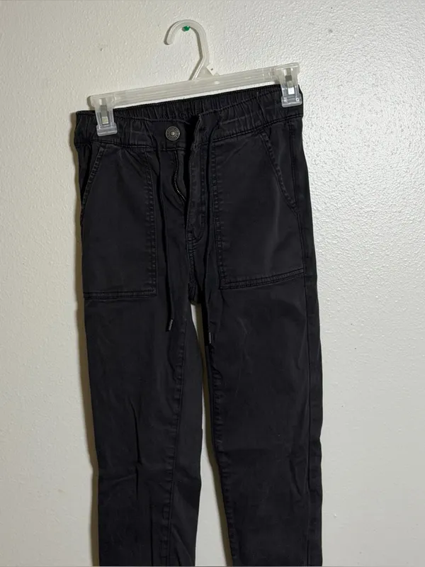 American Eagle Women Super Stretch Black Drawstring Jogger Cargo‎ Pants size 2 - Image 2