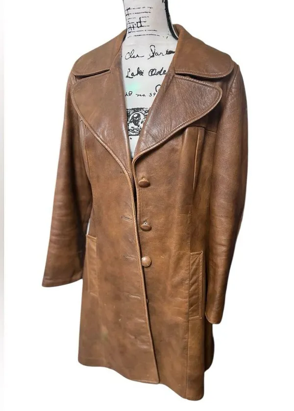 Vintage Scully Leather Coat – Made for Hamley & Co. Pendleton, OR - Image 12